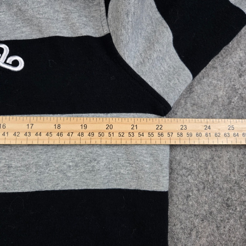 Cloud 9 Gaming Rugby Shirt Men's L‎ Black Gray Striped Polo Elbow Patch Skater - Picture 8 of 10